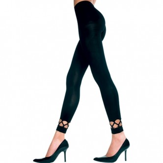 Leggings med hæklede detalje