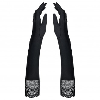 Lange satin handsker - Miamor