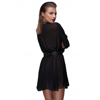 Noir Handmade chiffon kjole - Muse