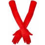 Rød lange satin handsker
